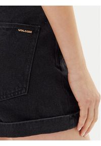Volcom Szorty jeansowe Weelow B2012300 Czarny Slim Fit. Kolor: czarny. Materiał: bawełna