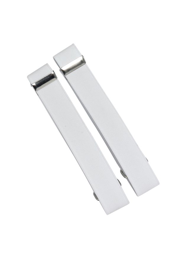 Modini - Białe opaski do rękawów koszuli X2. Kolor: biały. Materiał: guma