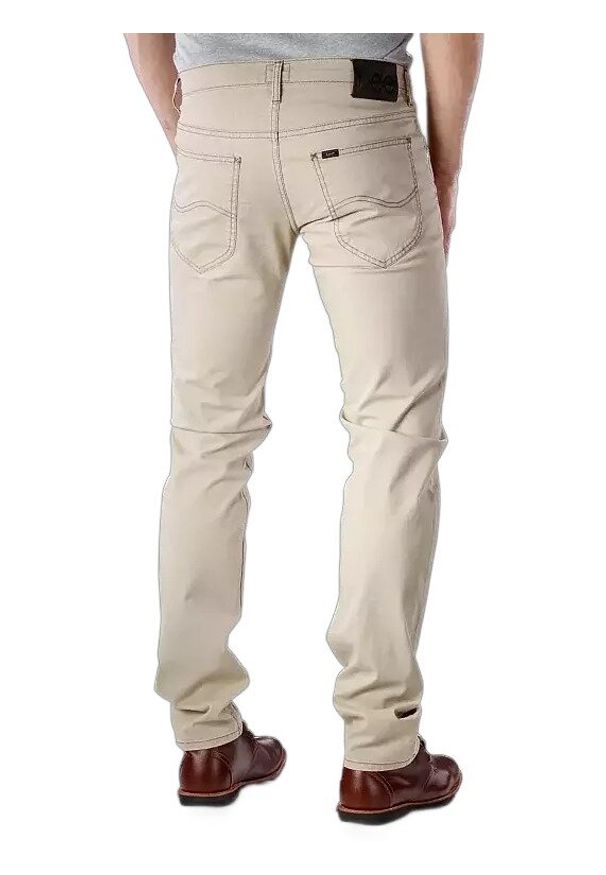 Lee - LEE DAREN ZIP FLY MĘSKIE SPODNIE MATERIAŁOWE BEIGE L707SC76 112118441. Materiał: materiał