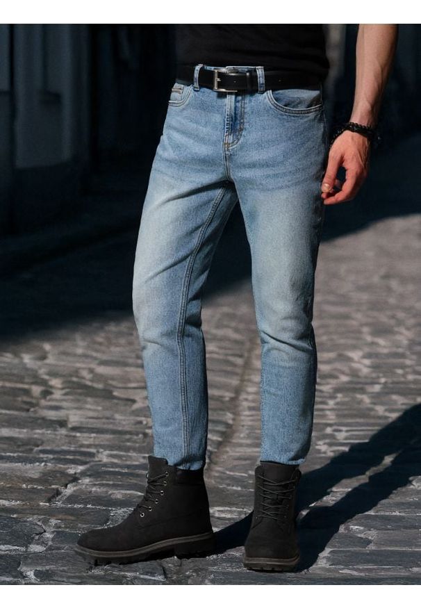 Sinsay - Jeansy cropped skinny - niebieski. Kolor: niebieski