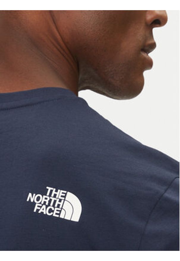 The North Face T-Shirt Easy NF0A8A6C Granatowy Regular Fit. Kolor: niebieski. Materiał: bawełna, syntetyk