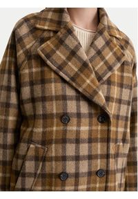 Marc O'Polo Płaszcz wełniany 508 0183 71151 Brązowy Relaxed Fit. Typ kołnierza: polo. Kolor: brązowy. Materiał: wełna #5