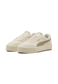 Puma - Damskie sneakersy Carina Mia Suede PUMA Alpine Snow Ice Coffee White Beige. Okazja: na co dzień. Kolor: biały, wielokolorowy, beżowy. Model: Puma Suede. Sport: turystyka piesza, tenis