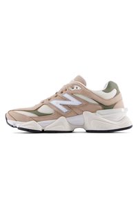 Buty unisex New Balance U90606BI – beżowe. Kolor: beżowy. Materiał: materiał, zamsz, syntetyk, guma, skóra. Szerokość cholewki: normalna. Sport: turystyka piesza #2