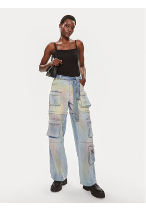 Pinko Jeansy Accesa 103246 A1PI Kolorowy Relaxed Fit. Wzór: kolorowy