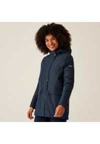 Kurtka przeciwdeszczowa z kapturem damska Regatta Mireya. Typ kołnierza: kaptur. Kolor: niebieski. Sport: turystyka piesza #1