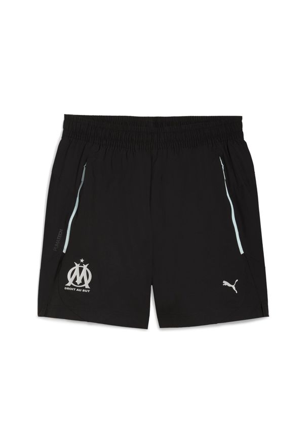 Puma - Tkanina OM Woven 2025/26. Kolor: czarny. Materiał: tkanina. Sport: piłka nożna