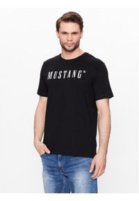 Mustang T-Shirt Alex 1013221 Czarny Regular Fit. Kolor: czarny. Materiał: bawełna