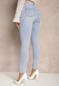 Renee - Jasnoniebieskie Jeansy Skinny High Waist Ulivora. Okazja: na co dzień. Stan: podwyższony. Kolor: niebieski. Styl: klasyczny, casual, elegancki #5