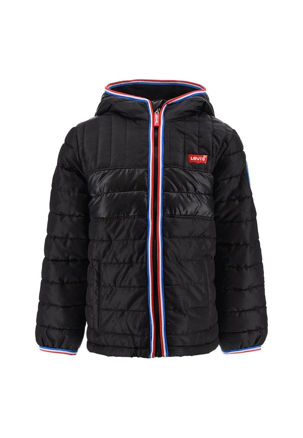 Levi's® - Levi's kurtka dziecięca kolor czarny. Okazja: na spotkanie biznesowe, na co dzień. Typ kołnierza: kaptur. Kolor: czarny. Styl: biznesowy, casual