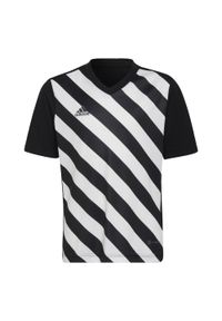 Koszulka piłkarska dla dzieci Adidas Entrada 22 Graphics Jsy. Kolor: biały, wielokolorowy, czarny. Materiał: jersey. Sport: piłka nożna