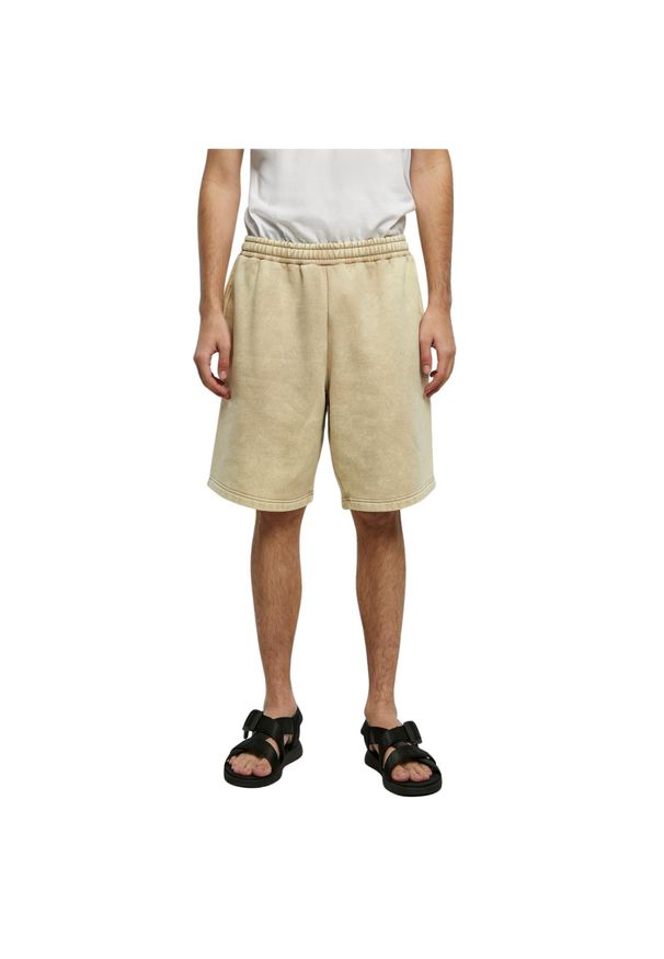 Spodenki dresowe Urban Classics Heavy Sand Washed. Kolor: beżowy. Materiał: dresówka. Długość: krótkie. Sezon: lato