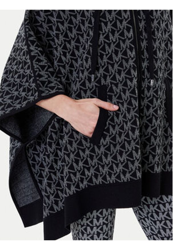 MICHAEL Michael Kors Ponczo MT561CCK87 Czarny Relaxed Fit. Kolor: czarny. Materiał: wełna
