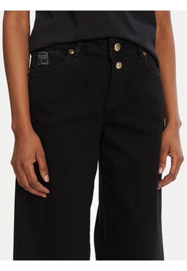 Versace Jeans Couture Jeansy 78HAB561 Czarny Wide Leg. Kolor: czarny
