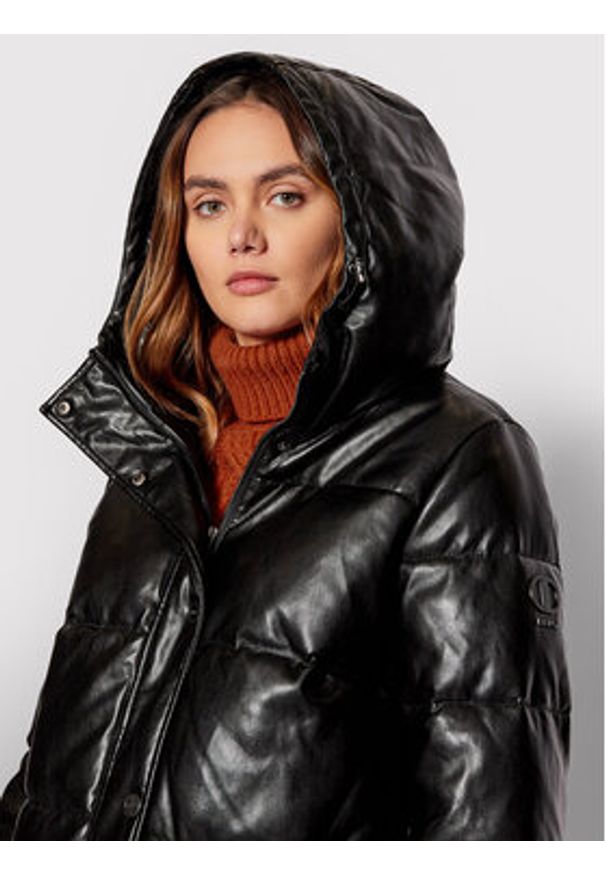DKNY Kurtka z imitacji skóry DL1MPH53 Czarny Regular Fit. Kolor: czarny. Materiał: skóra