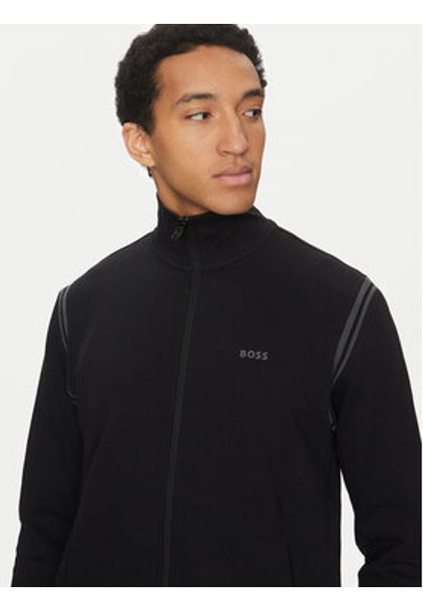 BOSS Dres 50533738 Czarny Regular Fit. Kolor: czarny. Materiał: bawełna