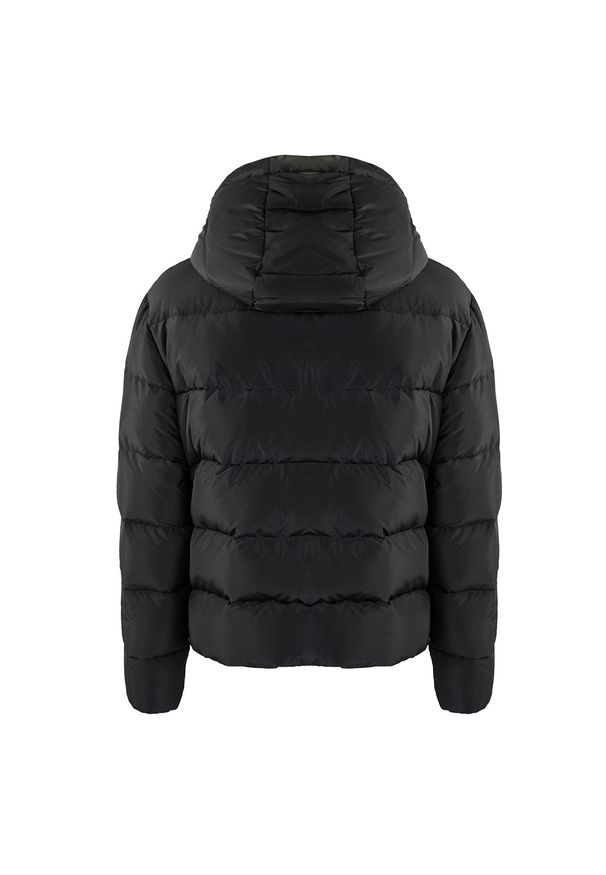 Les Hommes Kurtka "Oversize Puffy" | LHO501-250P | Oversize Puffy Jacket Piumino | Mężczyzna | Czarny. Okazja: na co dzień. Kolor: czarny. Materiał: poliester. Wzór: nadruk. Styl: casual
