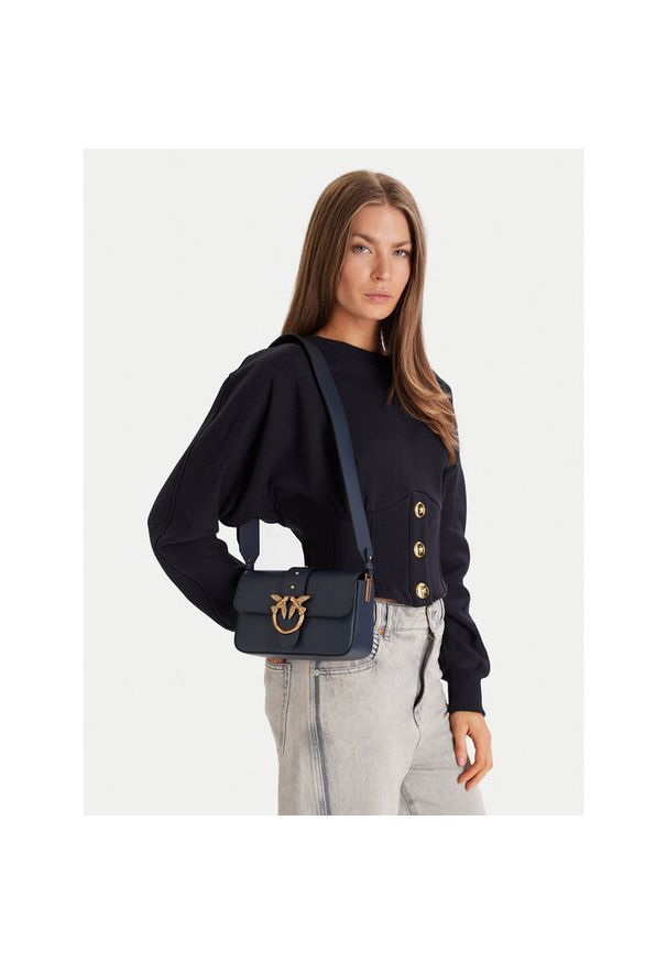 Pinko - Torebka PINKO. Kolor: niebieski