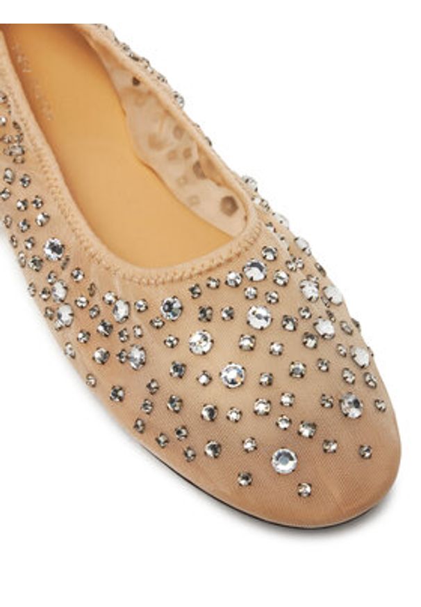 Tory Burch Baleriny 162066 Beżowy. Kolor: beżowy. Materiał: materiał