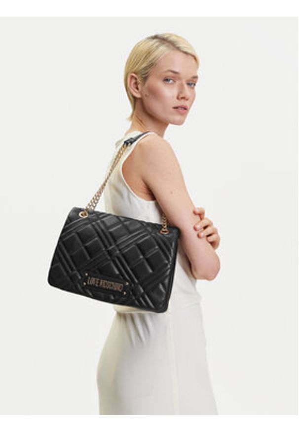 Love Moschino - LOVE MOSCHINO Torebka JC4153PP1MLA0000 Czarny. Kolor: czarny. Materiał: skórzane