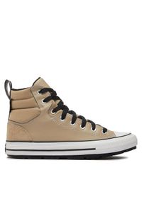 Converse Trampki Chuck Taylor All Star Berkshire Boot A04475C Beżowy. Kolor: beżowy. Materiał: skóra