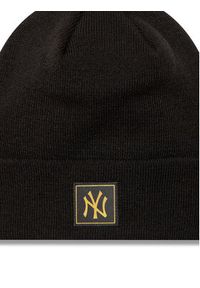 New Era Czapka New York Yankees Metallic Badge Black Cuff Knit Beanie 60424815 Czarny. Kolor: czarny. Materiał: akryl, materiał #6