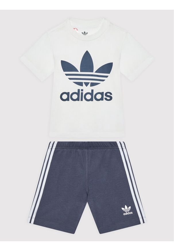 Adidas - adidas Komplet t-shirt i szorty sportowe Trefoil HE4655 Kolorowy Regular Fit. Materiał: bawełna. Wzór: kolorowy