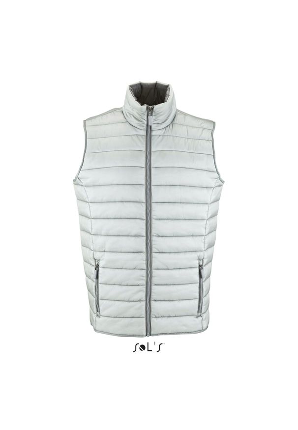 SOL'S - Kurtka puchowa bez rękawów Sol's Wave. Kolor: szary. Materiał: puch. Długość rękawa: bez rękawów