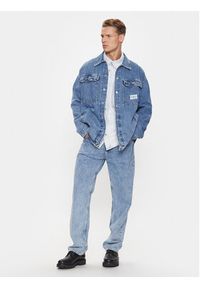 Calvin Klein Jeans Kurtka jeansowa J30J323325 Niebieski Loose Fit. Kolor: niebieski. Materiał: bawełna #3