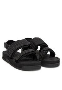 Emporio Armani Sandały X4P141 XR343 K001 Czarny. Kolor: czarny. Materiał: materiał #4