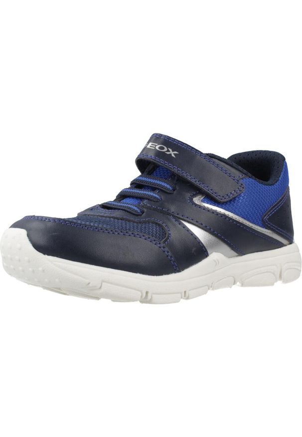 Geox - Buty GEOX J NEW TORQUE BOY Niebieski. Kolor: niebieski. Materiał: tkanina, skóra, syntetyk. Styl: sportowy. Sport: turystyka piesza