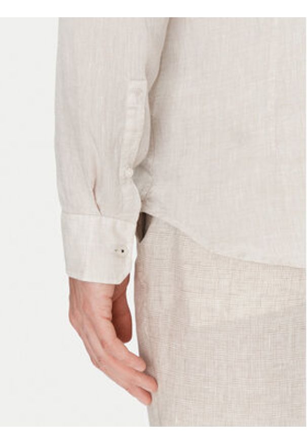 JOOP! Koszula 17 JSH-146Pai-W 30046075 Écru Slim Fit. Kolor: kremowy. Materiał: len