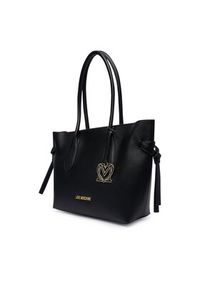 Love Moschino - LOVE MOSCHINO Torebka JC4059PP1PLL0000 Czarny. Kolor: czarny. Materiał: skórzane #4