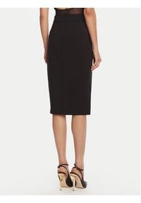 Elisabetta Franchi Spódnica ołówkowa GO-134-56E2-V390 Czarny Regular Fit. Kolor: czarny. Materiał: syntetyk