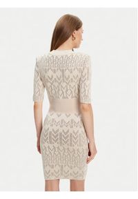 Marciano Guess Sukienka dzianinowa 5YGK20 5877Z Beżowy Slim Fit. Kolor: beżowy. Materiał: wiskoza #4