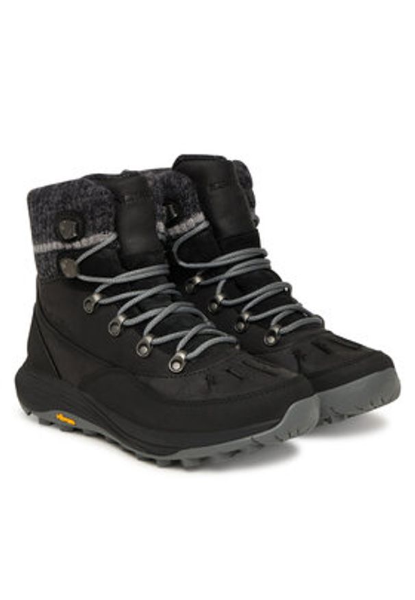 Merrell Śniegowce Siren 4 J037410 Czarny. Kolor: czarny. Materiał: skóra