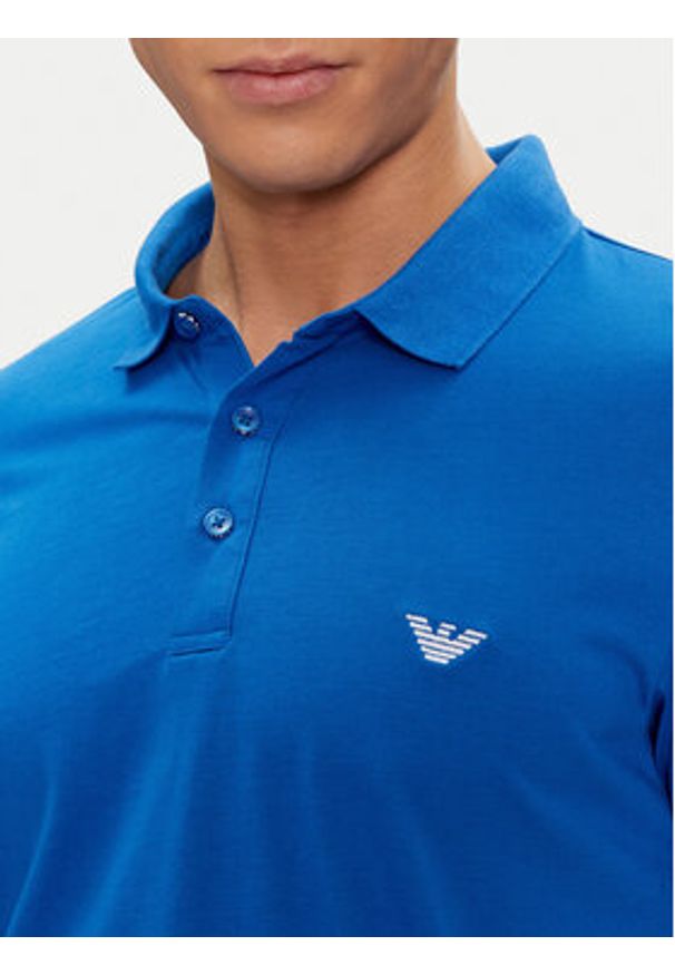 Emporio Armani Underwear Polo 211804 4R482 03233 Niebieski Regular Fit. Typ kołnierza: polo. Kolor: niebieski. Materiał: bawełna