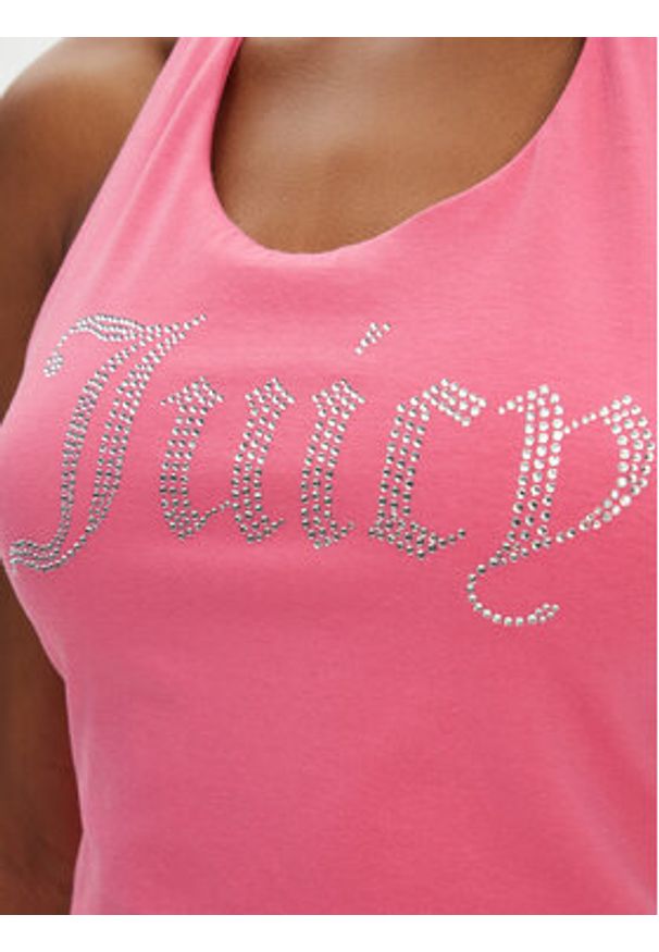Juicy Couture Top Tied JCWCT125306 Różowy Slim Fit. Kolor: różowy. Materiał: bawełna