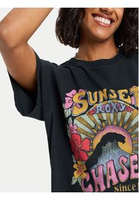 Roxy T-Shirt ERJZT06023 Czarny Regular Fit. Kolor: czarny. Materiał: bawełna #2