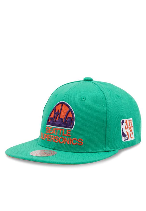 Mitchell & Ness Czapka z daszkiem HHSS5139 Zielony. Kolor: zielony. Materiał: poliester, materiał