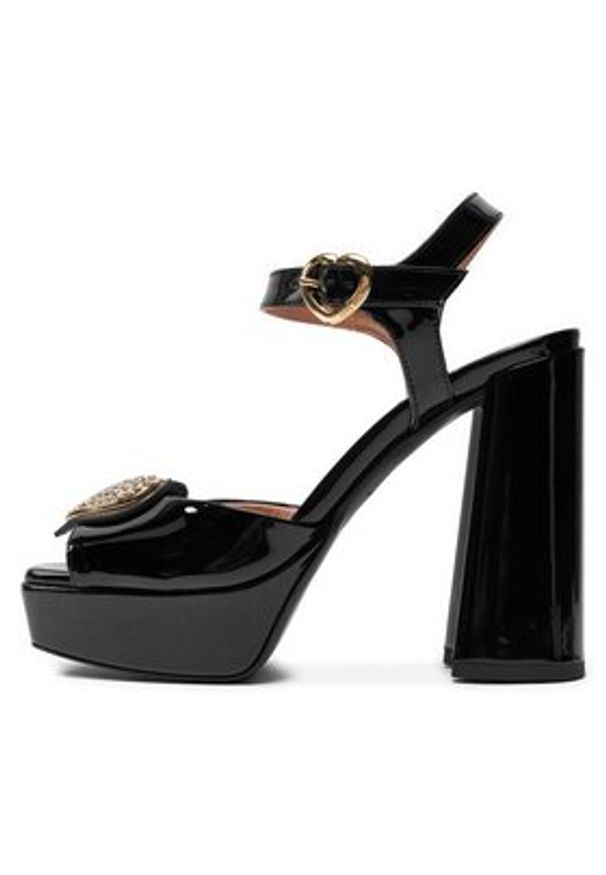 Love Moschino - LOVE MOSCHINO Sandały JA1608CG0IIH0000 Czarny. Kolor: czarny. Materiał: skóra