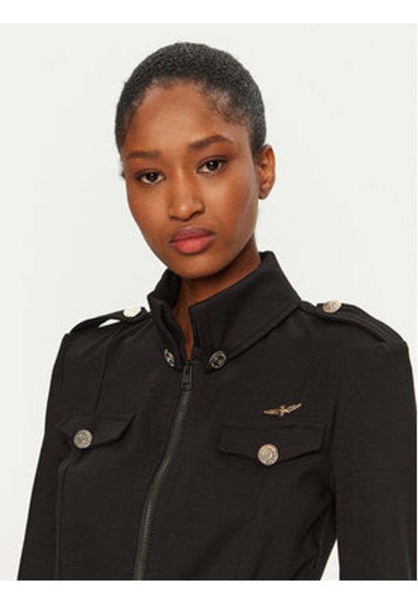 Aeronautica Militare Kombinezon 242TU137DF523 Czarny Regular Fit. Kolor: czarny. Materiał: wiskoza, syntetyk