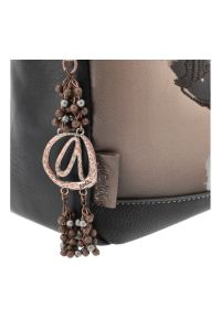 Brązowa Torebka Anekke Modna Damska Listonoszka. Kolor: brązowy. Wzór: aplikacja. Materiał: zdobione. Styl: casual. Rodzaj torebki: na ramię #6