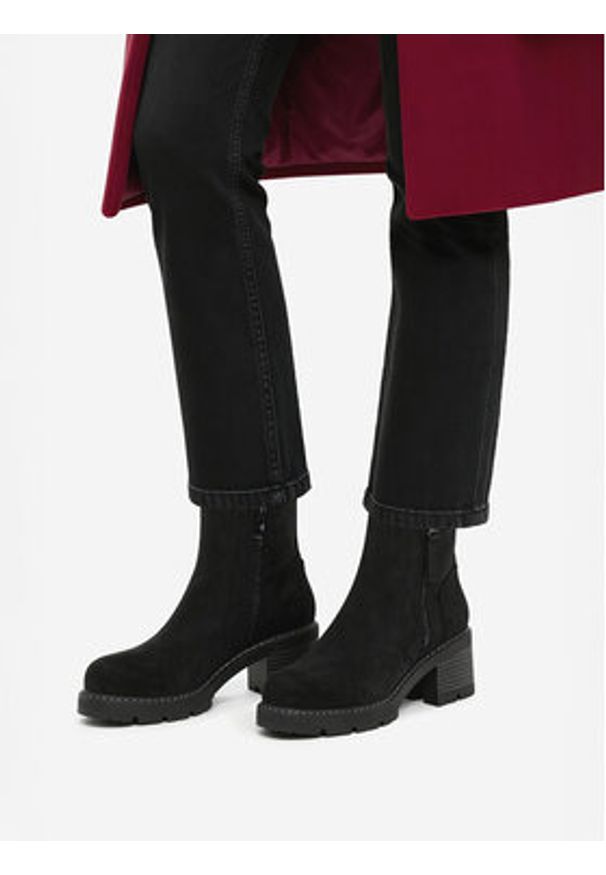 Clara Barson Botki CEO-HY58222-1 Czarny. Kolor: czarny. Materiał: materiał