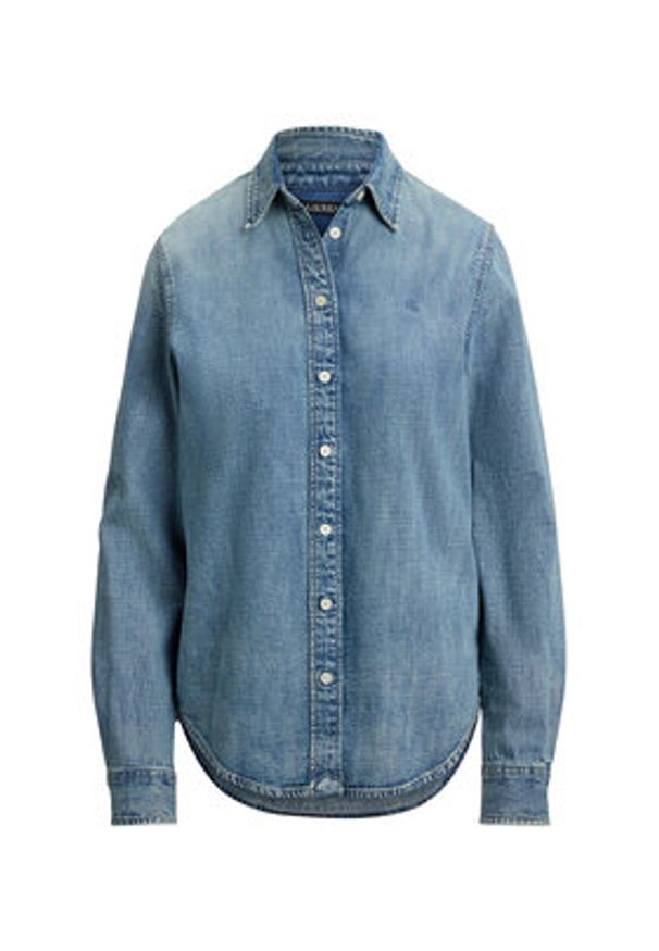 Lauren Ralph Lauren - LAUREN RALPH LAUREN Koszula jeansowa 200P08166001 Niebieski Straight Fit. Kolor: niebieski. Materiał: bawełna