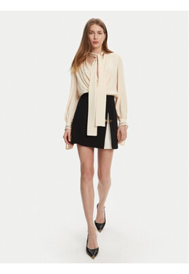 Elisabetta Franchi Spódnica mini GO-079-51E2 Czarny Regular Fit. Kolor: czarny. Materiał: syntetyk