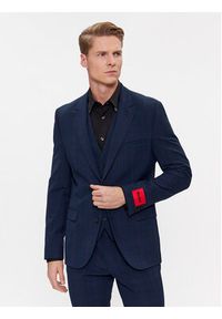 Hugo - HUGO Garnitur Arti/Hesten241V1X 50509450 Granatowy Extra Slim Fit. Kolor: niebieski. Materiał: syntetyk #10