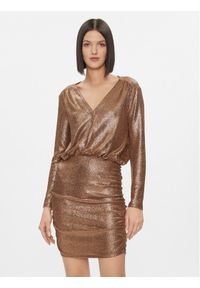 Please Sukienka koktajlowa A1XKBSX000 Złoty Slim Fit. Kolor: złoty. Materiał: syntetyk. Styl: wizytowy #1