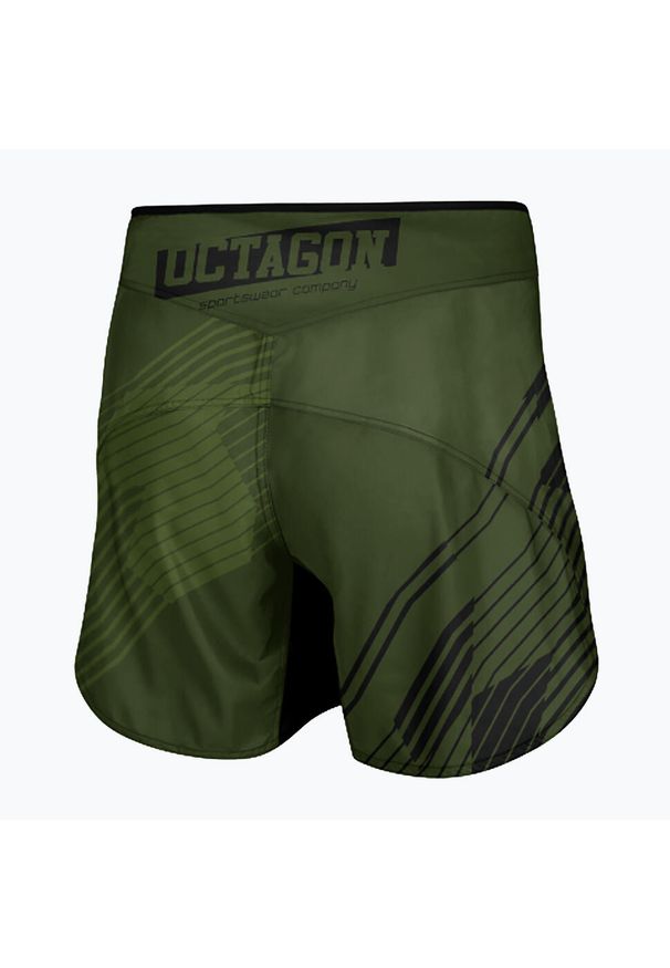 OCTAGON - Spodenki treningowe męskie Octagon Broken Line MMA. Kolor: zielony