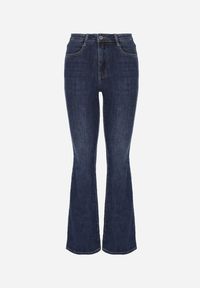 Renee - Granatowe Jeansy Dzwony z Regularnym Stanem Briris. Okazja: na co dzień, na spotkanie biznesowe, do pracy. Stan: podwyższony. Kolekcja: dla wysokich. Kolor: niebieski. Sezon: lato. Styl: casual, elegancki, biznesowy #2